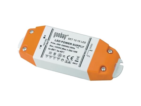 Goobay 30005, Elektronisk transformator till belysning, Orange, Vit, IP20, -20 - 45 ° C, CE, RoHS Directive 2011/65/EU [OJEU L174/88-110, 01.07.2011,