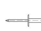 TOOLCRAFT 160145 Åben blindnitte (Ø x L) 4 mm x 6 mm Aluminium Stål 500 stk