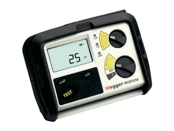 Megger;RCDT330FI/RCD-testistyr, målinger i henhold til DIN VDE 0100-600, DIN VDE 0105-