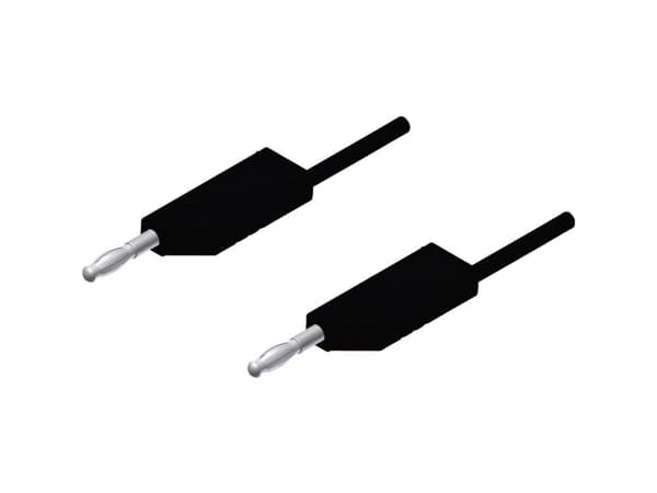 SKS Hirschmann MLN 200/2,5 SW Prøveledning Lamelstik 4 mm Lamelstik 4 mm 2.00 m Sort 1 stk