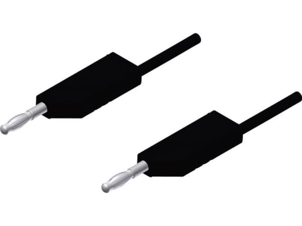 SKS Hirschmann MLN 200/2,5 SW Prøveledning Lamelstik 4 mm Lamelstik 4 mm 2.00 m Sort 1 stk