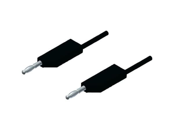 SKS Hirschmann MLN 200/2,5 SW Prøveledning Lamelstik 4 mm Lamelstik 4 mm 2.00 m Sort 1 stk