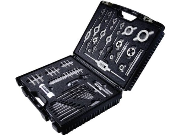 Exact 70511 Gevindskæresats 61 dele HSS metrisk M3, M4, M5, M6, M8, M10, M12