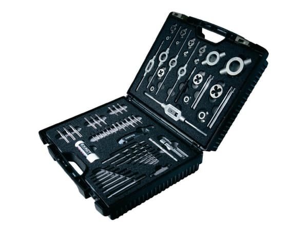 Exact 70511 Gevindskæresats 61 dele HSS metrisk M3, M4, M5, M6, M8, M10, M12