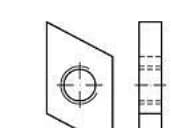 TOOLCRAFT 161556 Gevindplade til hammerhovedskruer M8 Stål Galvaniseret 100 stk