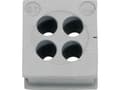 Pikkukuva 1 / 3: Icotek QT 4/5 Kabelgennemføring Klemme-diameter (max.) 5 mm Elastomeeri Grå 1 stk