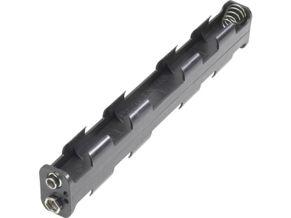 Goobay 12475 Batteriholder 6 R6 (AA) Trykknaptilslutning (L x B x H) 158 x 25.8 x 16.8 mm