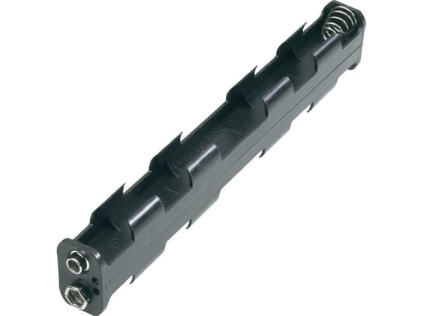 Goobay 12475 Batteriholder 6 R6 (AA) Trykknaptilslutning (L x B x H) 158 x 25.8 x 16.8 mm