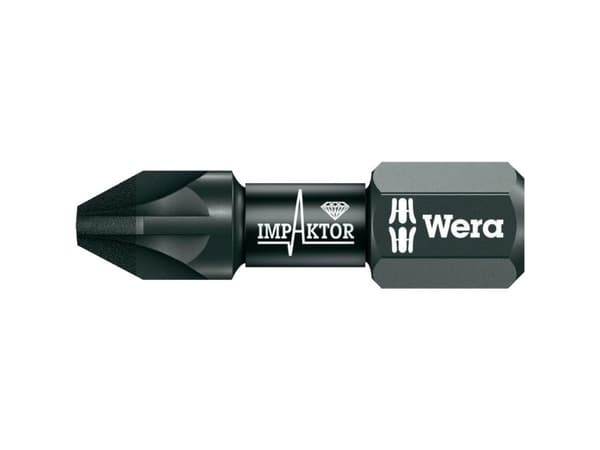 Wera 855/1 IMP DC SB SiS 05073921001 Krydskærv-bit PZ 2 Værktøjsstål Diamantbelagt D 6.3 1 stk