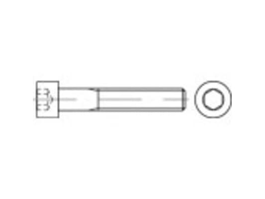 Toolcraft 116856, Ruuvi, Terästä, Universaali, Hex, Sinkki, M8