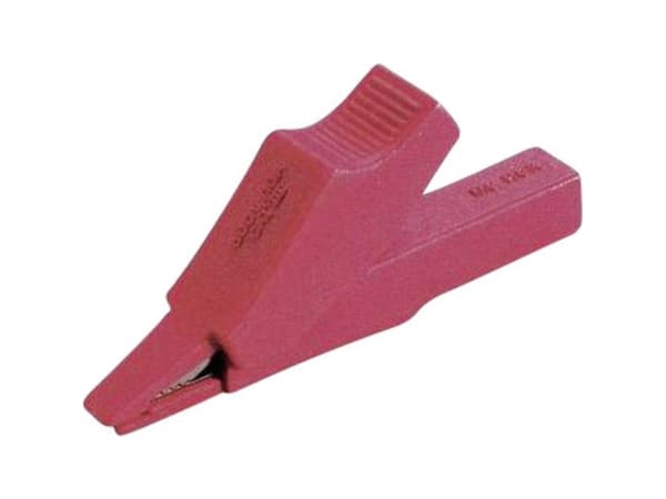 Stäubli SKK-200 RT Säkerhetskrokodilklämma Anslutning 2 mm CAT III 600 V Röd