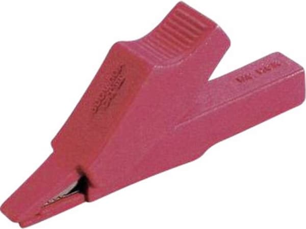 Stäubli SKK-200 RT Säkerhetskrokodilklämma Anslutning 2 mm CAT III 600 V Röd