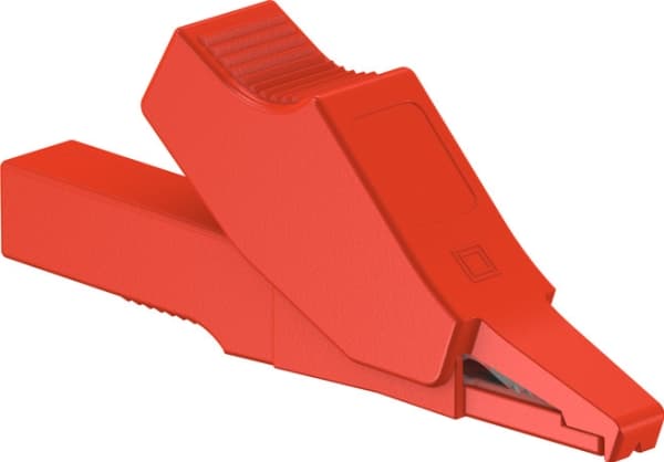 Stäubli SKK-200 RT Säkerhetskrokodilklämma Anslutning 2 mm CAT III 600 V Röd