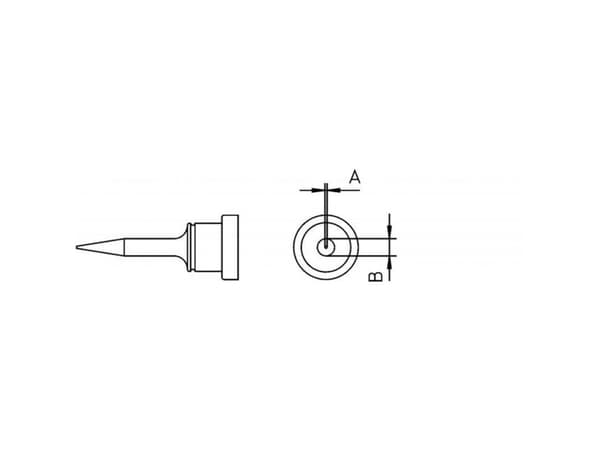 Weller LT 1SA, Loddespiss, Weller, WXP 80/ WP 80/ WSP 80, Sølv, 1 stykker, 0,5 mm