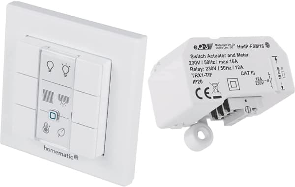 HomeMatic HMIP-WRC6, Valkoinen, 869.525 MHz, IP20, Akku, 50 mA, AAA