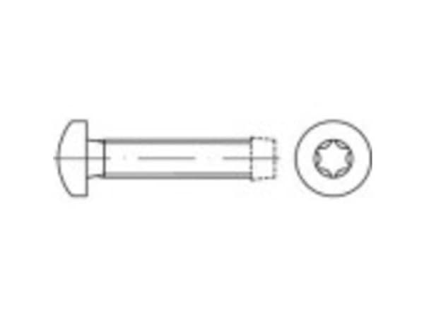 TOOLCRAFT 141246 Gevindskruer M4 10 mm T-profil DIN 7500 Stål Galvaniseret 1000 stk