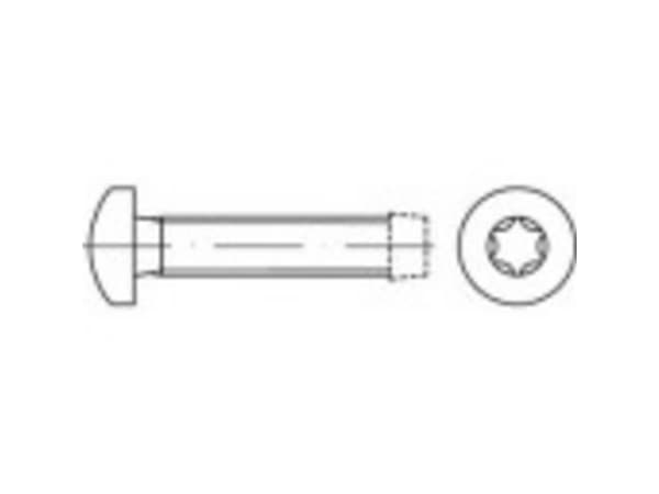 TOOLCRAFT 141246 Gevindskruer M4 10 mm T-profil DIN 7500 Stål Galvaniseret 1000 stk