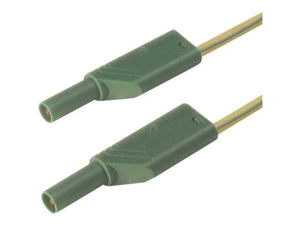 SKS Hirschmann MLS WS 100/2,5 ge/gn Turvatestausjohto [Lamellipistoke 4 mm - Lamellipistoke 4 mm] 1,00 m Keltainen