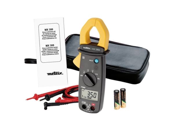 Metrix MX 350 Strømtang digital CAT III 600 V Visning (counts): 6000