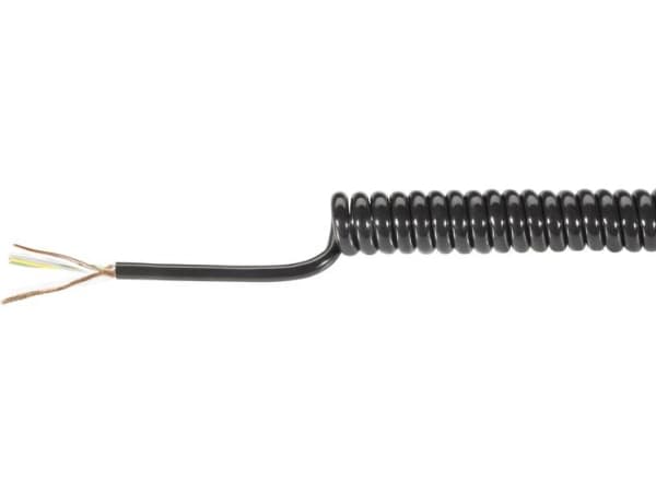 Baude 71436U Spiralkabel 100 mm / 400 mm 7 x 0.14 mm² Sort 1 stk