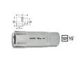 Miniatyrbilde 5 av 5: HAZET 900LG-12, Stikkontakt, 1/2", Metrisk, 1 hoder, 12 mm, 2,2 cm