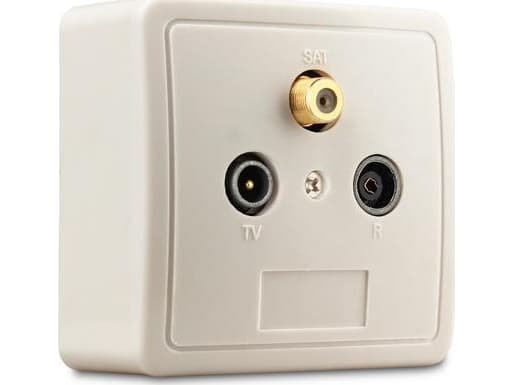 Axing SSD 2-10, SAT + TV + radio, Vit, 78 mm, 44 mm, 78 mm