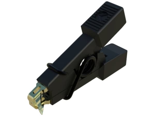 SKS Hirschmann MICRO-SMD CLIP 1 Alligaattoriliitin Liitin: 0,64 mm CAT I Musta