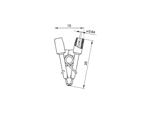 SKS Hirschmann MICRO-SMD CLIP 1 Alligaattoriliitin Liitin: 0,64 mm CAT I Musta