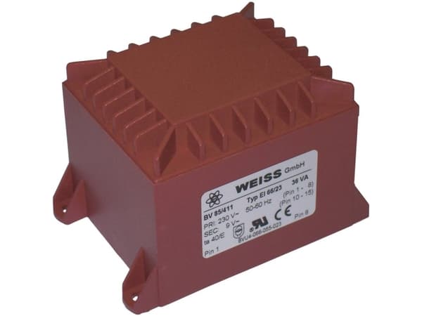 Weiss Elektrotechnik 85/413 Printtransformator 1 x 230 V 1 x 15 V/AC 36 VA 2,40 A