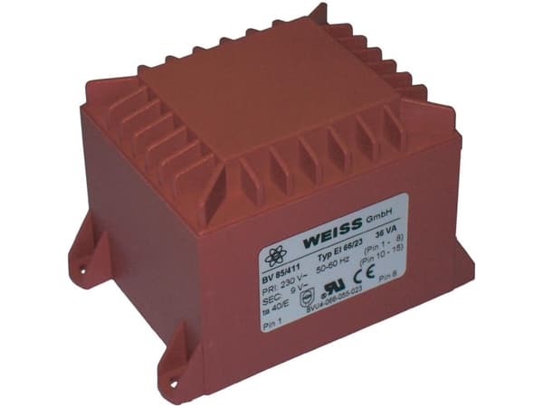 Weiss Elektrotechnik 85/413 Printtransformator 1 x 230 V 1 x 15 V/AC 36 VA 2,40 A