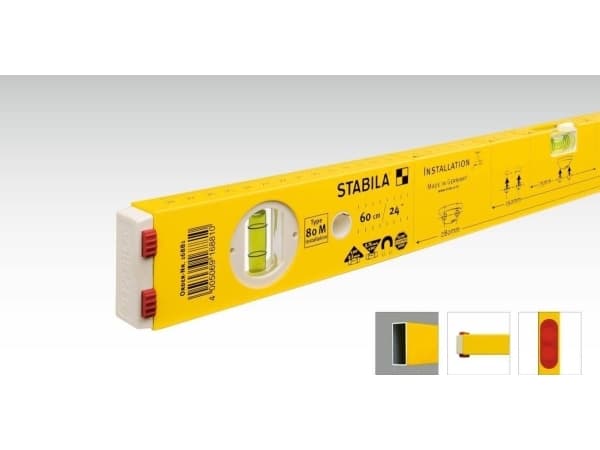 Stabila Tyyppi 80 M Asennus 16882 Magneettinen vesivaaka 100 cm 0,5 mm/m