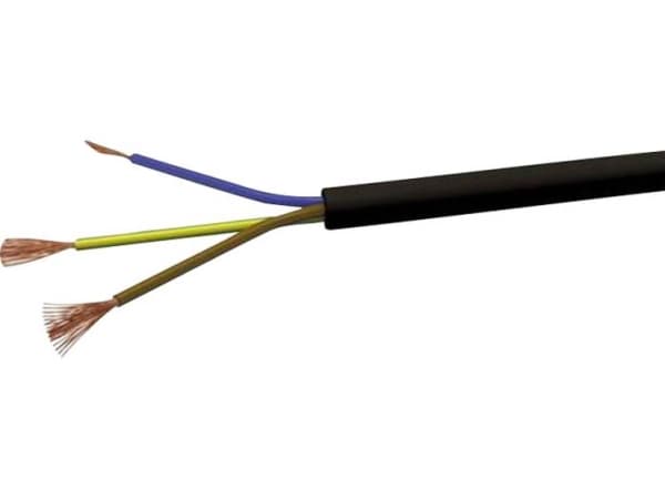 VOKA Kabelwerk H05VVF3X15 Letkukaapeli H03VV-F 3 x 1,50 mm² Musta 100 m