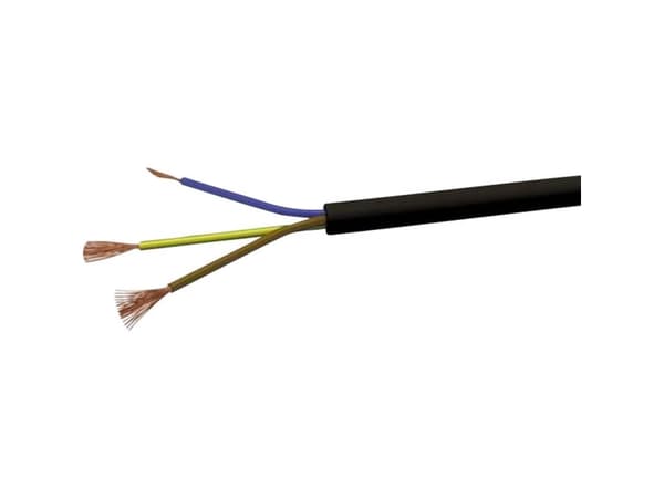 VOKA Kabelwerk H05VVF3X15 Letkukaapeli H03VV-F 3 x 1,50 mm² Musta 100 m