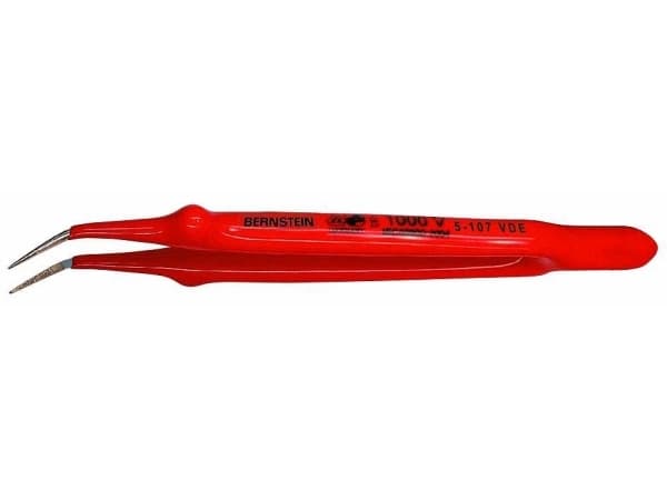 Bernstein 5-107 VDE, Stål, Röd, Spetsig, Böjt, 37 g, 150 mm