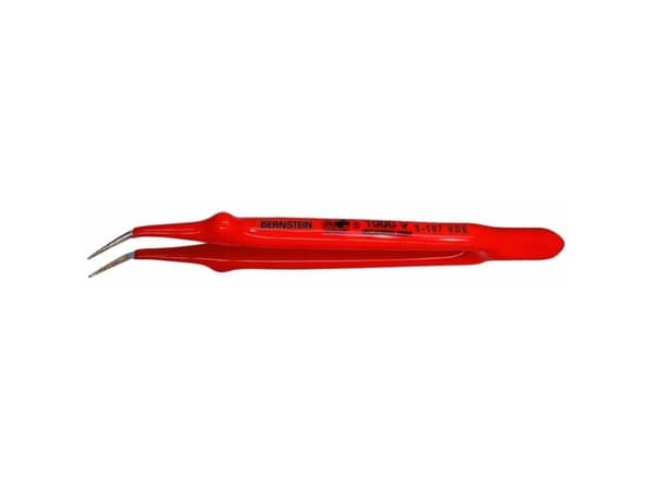 Bernstein 5-107 VDE, Stål, Röd, Spetsig, Böjt, 37 g, 150 mm
