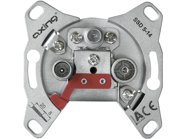 Axing SSD00507, Typ F, Grå, CE, 68 mm, 39 mm, 68 mm