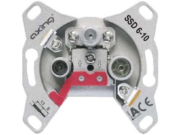 Axing SSD 6-07, SAT + TV + radio, Brun, 68 mm, 39 mm, 68 mm