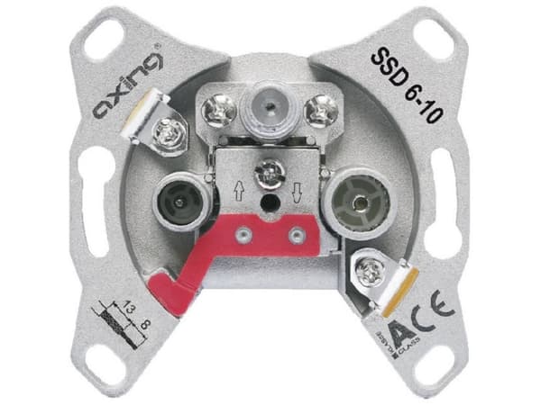 Axing SSD 6-07, SAT + TV + radio, Brun, 68 mm, 39 mm, 68 mm