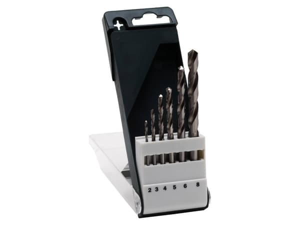 Bosch Accessories 2609255060 HSS Metal-spiralbor-sæt 6 dele Slebet DIN 338 Cylinderskaft 1 Set