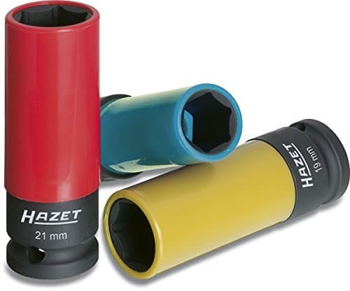 HAZET 903SPC/3, Iskuhylsy, Sininen, Punainen, Keltainen, 3 pää(t), 1/2", Metrinen, 17,19,21 mm