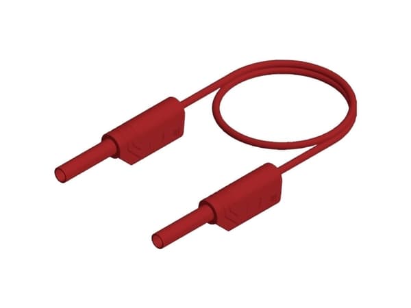 SKS Hirschmann MVL S 25/1 Au Sikkerhedsprøveledning Lamelstik 2 mm Lamelstik 2 mm 25.00 cm Rød 1 stk