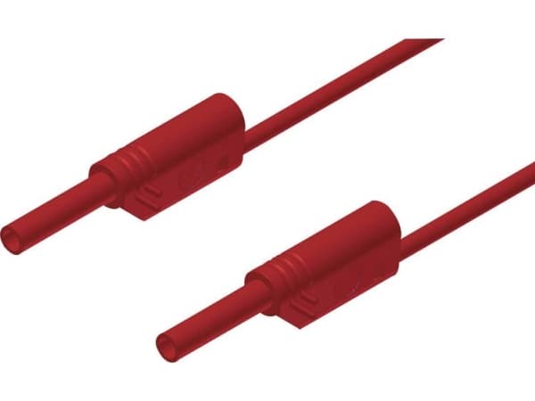 SKS Hirschmann MVL S 25/1 Au Sikkerhedsprøveledning Lamelstik 2 mm Lamelstik 2 mm 25.00 cm Rød 1 stk