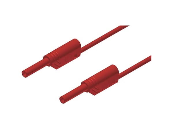 SKS Hirschmann MVL S 25/1 Au Sikkerhedsprøveledning Lamelstik 2 mm Lamelstik 2 mm 25.00 cm Rød 1 stk