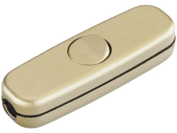 interBär Cord mellemliggende omskifter 250 V / AC 3 A 1 x tænd/sluk Guld