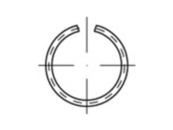 TOOLCRAFT 146394 Lukitusrenkaat Sisähalkaisija: 23,7 mm Jousiteräs 100 kpl