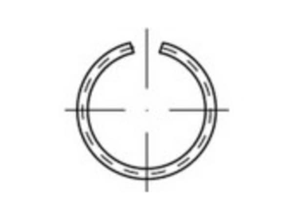 TOOLCRAFT 146394 Lukitusrenkaat Sisähalkaisija: 23,7 mm Jousiteräs 100 kpl