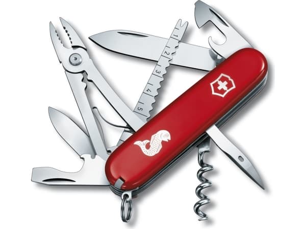 Victorinox Angler, Klappkniv uten lås, Multiverktøyskniv, ABS syntetisk, 22 mm, 113 g
