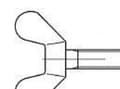 Miniatyrbild 1 av 4: TOOLCRAFT 106341 Vingeskruer M5 50 mm DIN 316 Formbar Galvaniseret 100 stk