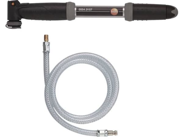 Testo 0554 3157, Luftpumpe (hånddrevet), Universell, Svart, Sølv, I-type grep