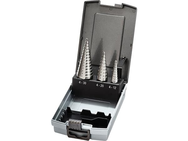 THÜRMER TOOLS Trappborrsats4-12mm, 1mm fjäder4-20mm/4,0-30mm i 2mm fjäder